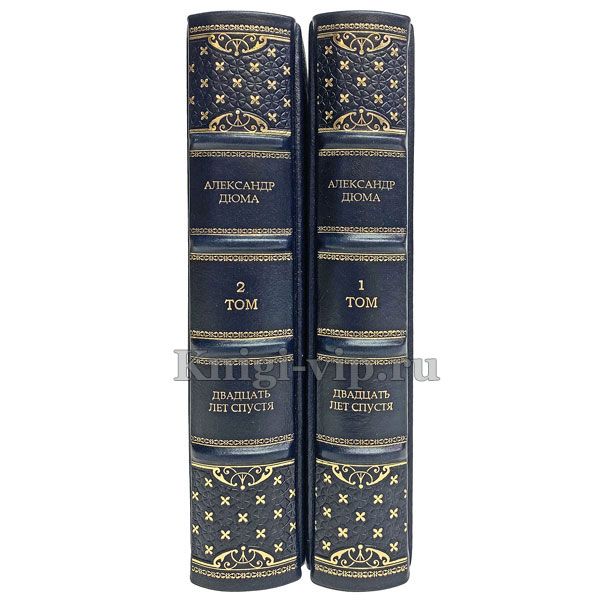 Александр Дюма - Двадцать лет спустя (в 2 томах). Книги в кожаном переплёте
