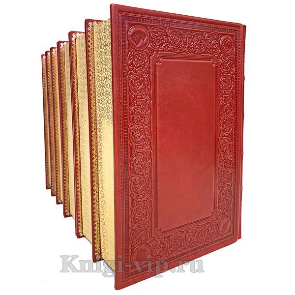"Песнь Льда и Пламени" Джордж Мартин (комплект из 6 книг). Книги в кожаном переплёте.