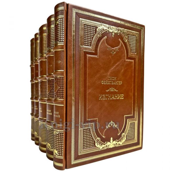 Лион Фейхтвангер. Собрание сочинений в 14 томах (в 16 книгах). Подарочные книги в кожаном переплете ручной работы