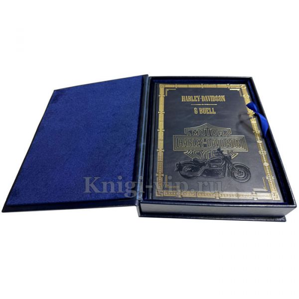 Harley-Davidson & Buell. Подарочная книга в кожаном переплёте