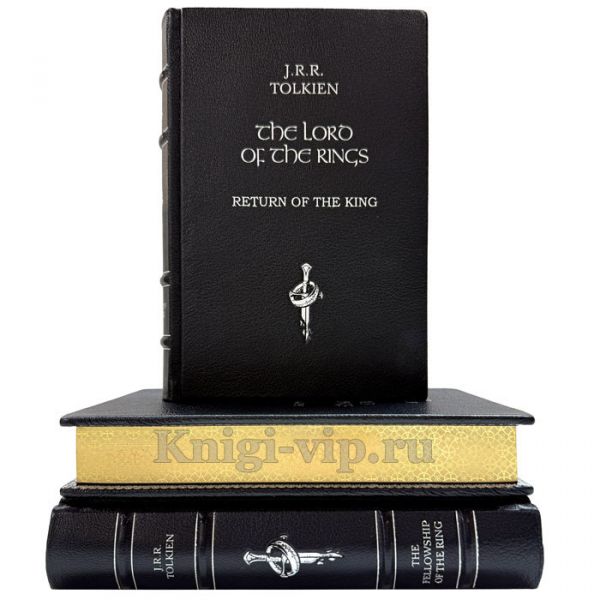 Tolkien J.R.R. - The Lord of the Rings. Джон Р. Р. Толкин (Толкиен) - Властелин колец в 3 томах на английском языке. Подарочные книги в кожаном переплете