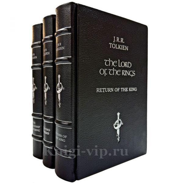 Tolkien J.R.R. - The Lord of the Rings. Джон Р. Р. Толкин (Толкиен) - Властелин колец в 3 томах на английском языке. Подарочные книги в кожаном переплете