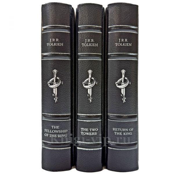 Tolkien J.R.R. - The Lord of the Rings. Джон Р. Р. Толкин (Толкиен) - Властелин колец в 3 томах на английском языке. Подарочные книги в кожаном переплете